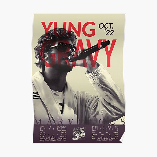 YUNG GRAVY | Marvelous | Vinyl Poster & More |  Poster RB0102 product Offical Yung Gravy Merch